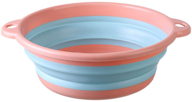 애니원픽 다용도 접이식 세수 대야 대형, 혼합색상, 1개