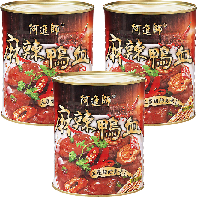 阿進師 麻辣鴨血, 800g, 3罐