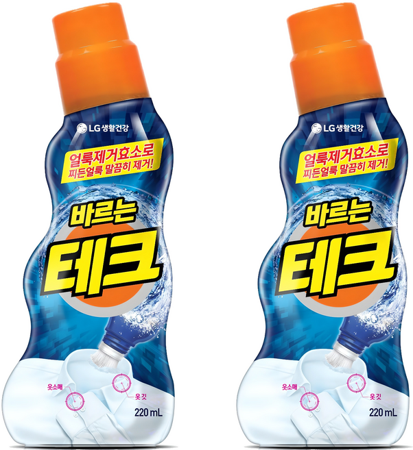 테크 바르는 섬유 얼룩제거제, 220ml, 2개