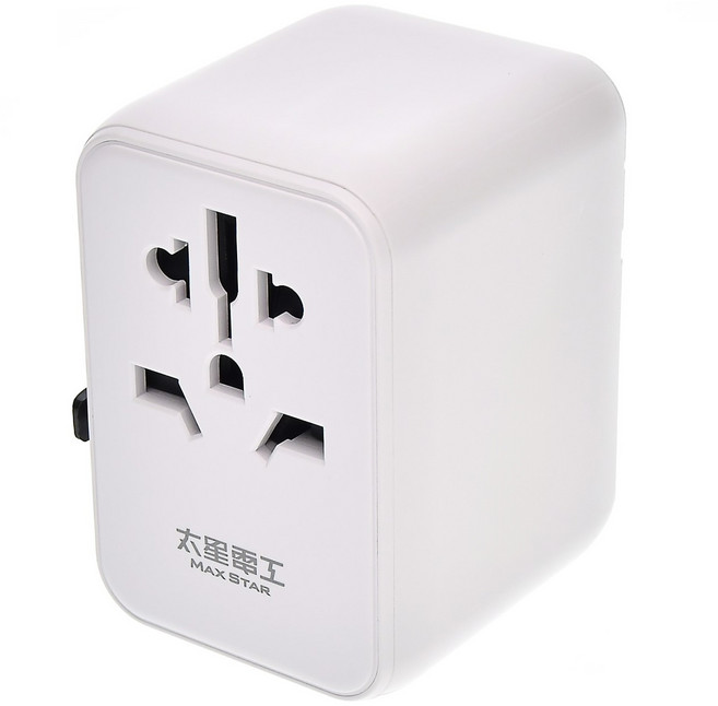 MAX STAR 太星電工 氮化鎵PD20W旅行用插座/3USB 多國轉換 全球通用電壓, 白色, 1個