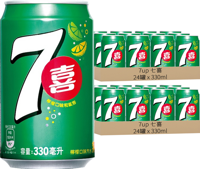 7up 七喜 汽水, 330ml, 48罐