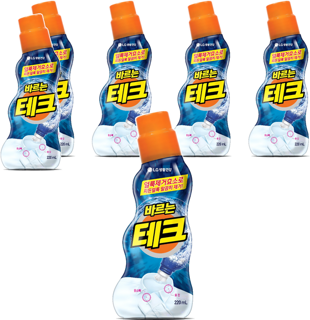 테크 바르는 테크 얼룩제거제, 220ml, 6개