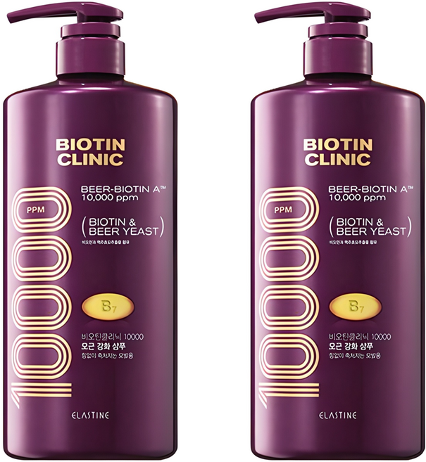 엘라스틴 비오틴클리닉 10000 샴푸 싱그러운향, 1L, 2개