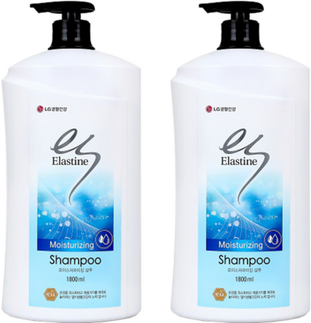 엘라스틴 모이스처라이징 샴푸 플로럴향, 1.8kg, 2개