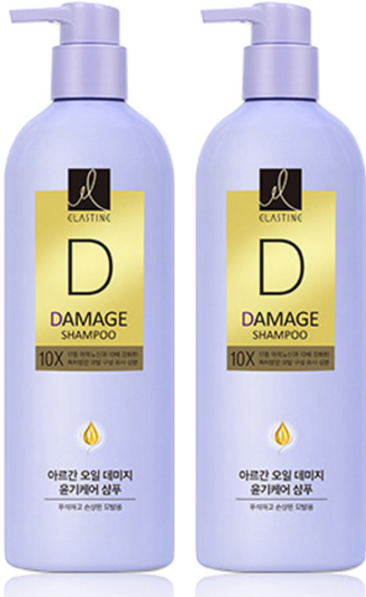 엘라스틴 10X 데미지 샴푸 플로럴머스크향, 680ml, 2개