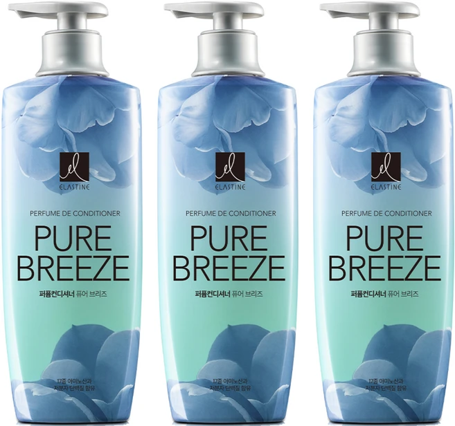 엘라스틴 퍼퓸 컨디셔너 퓨어 브리즈, 600ml, 3개 - 쿠팡
