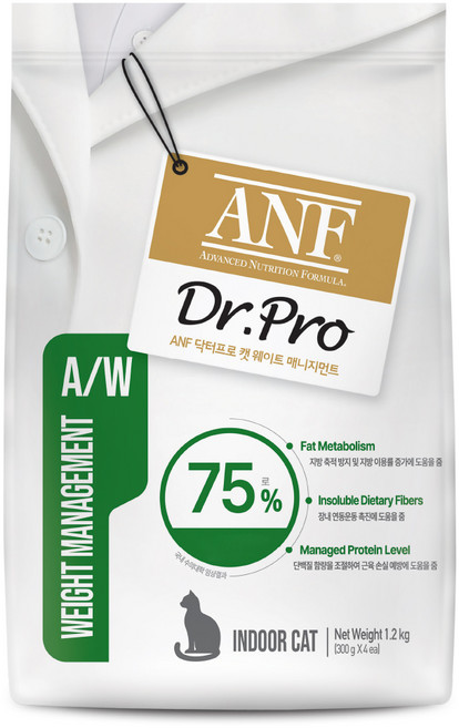 ANF 닥터프로 캣 처방식 사료, 다이어트+장건강, 1.2kg, 1개
