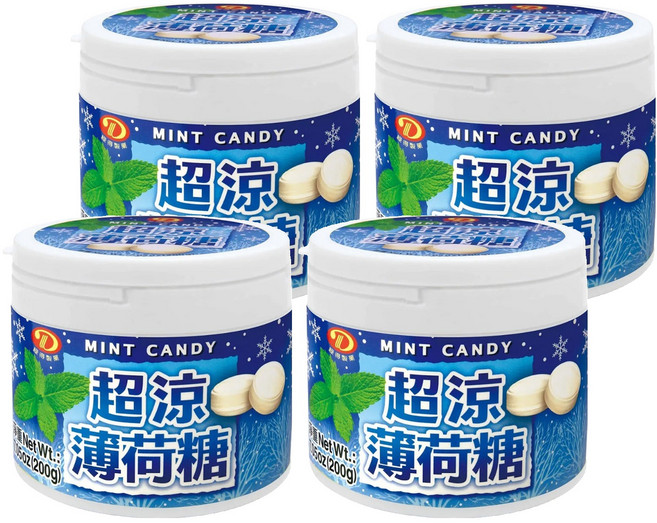 綠得製菓 超涼薄荷糖, 200g, 4罐