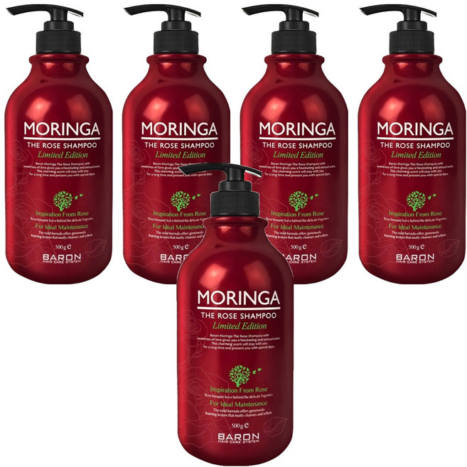 바론 모링가 더 로즈 샴푸, 500g, 5개