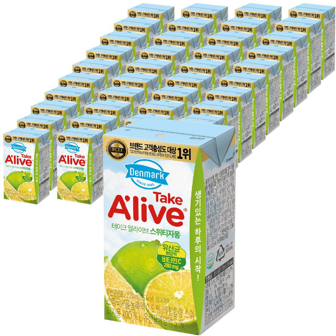 덴마크 테이크 얼라이브 스위티자몽, 120ml, 120개