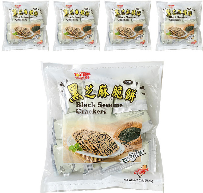 福義軒 黑芝麻脆餅, 320g, 5袋