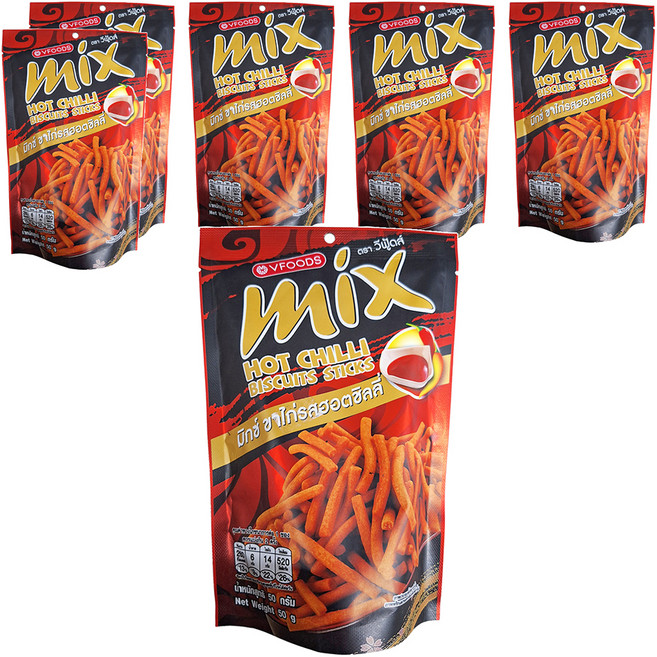 VFOODS Mix忍味條餅乾 辣味, 50g, 6包
