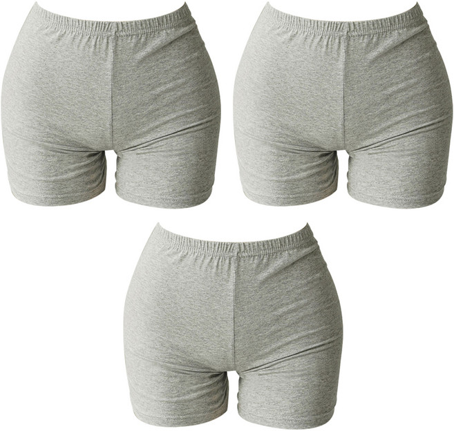 파란 여성용 데일리 면 스판 3부 속바지 3p