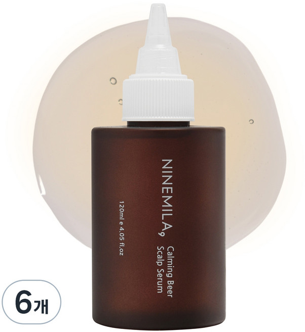 [비건라이프] 나인밀라 카밍비어 두피세럼, 120ml, 6개