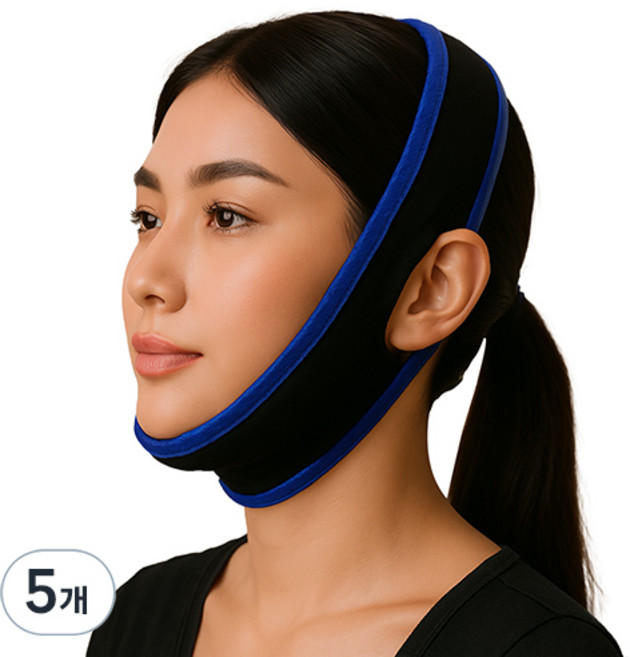안이네 수면 입벌림 방지 밴드 블루, 5개