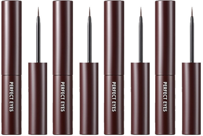 TONYMOLY Perfect Eyes 超防水眼線筆, 02 超級棕, 4支