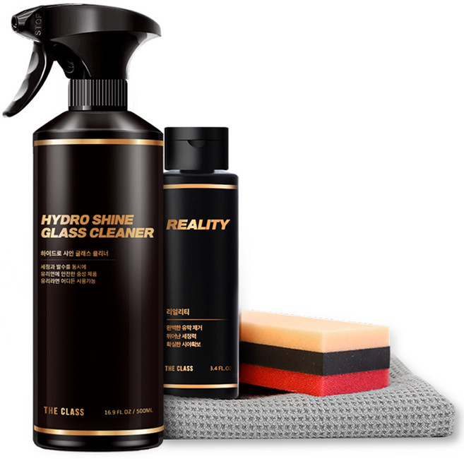 더클래스 유리 케어 4종 세차용품세트, 1세트