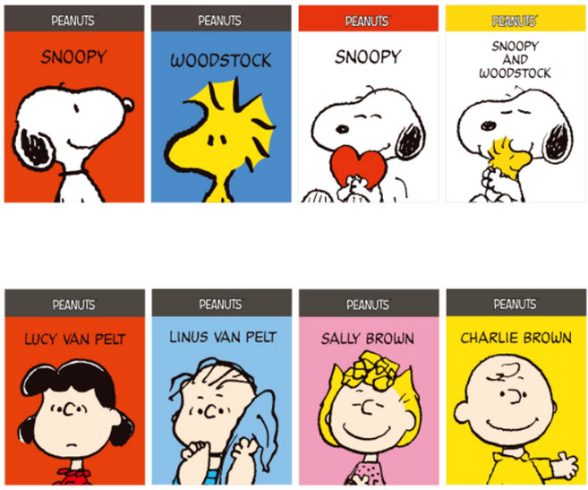 희망노트사 피너츠 메모지 90매 8종 세트, 랜덤 발송, 1세트