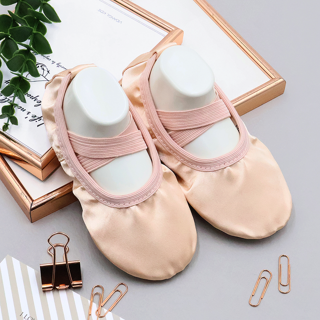 주)비단길 아동용 리프니 베이직 새틴 밴딩 발레슈즈