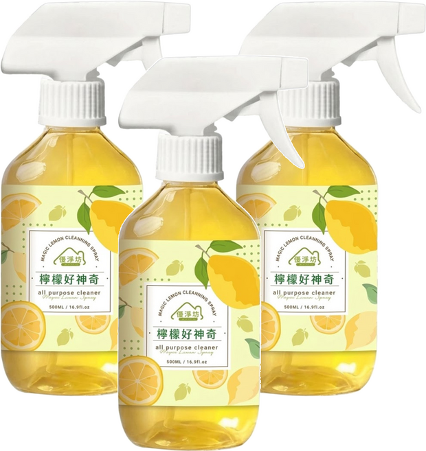 優淨坊 檸檬好神奇萬用清潔劑, 3個, 500ml