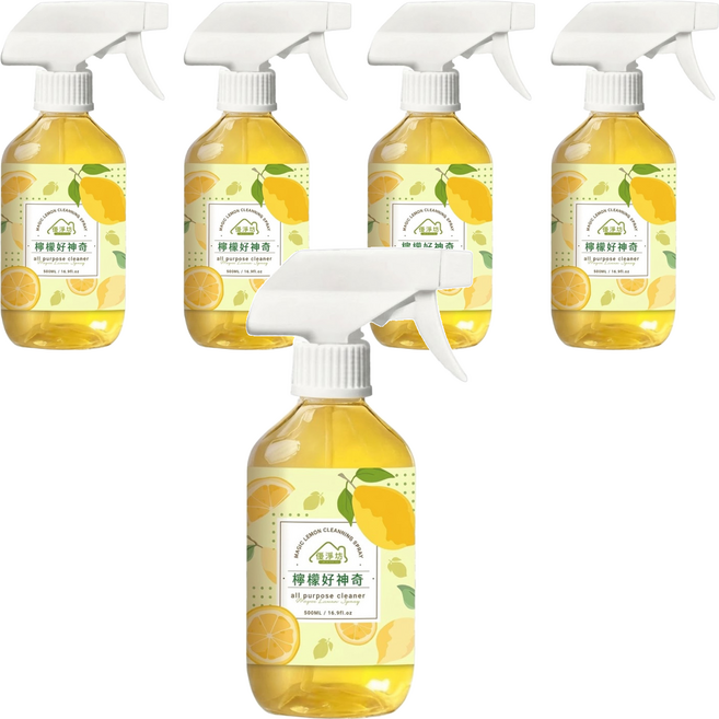 優淨坊 檸檬好神奇萬用清潔劑, 5個, 500ml
