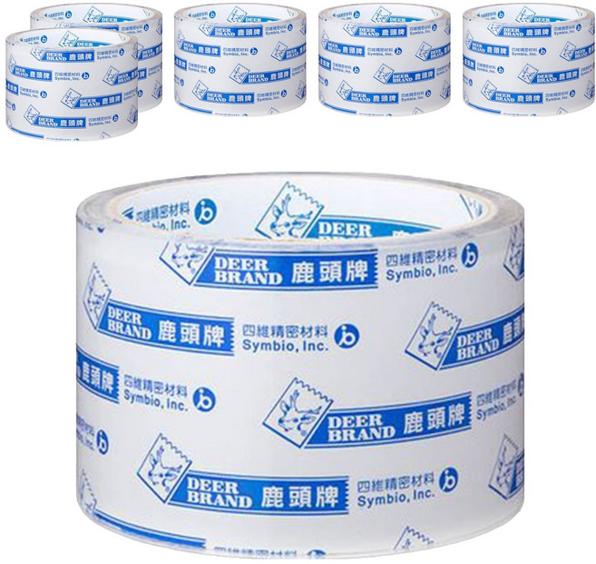 DEER BRAND 鹿頭牌 PP3Q 極透亮OPP超透明膠帶, 透明色, 6捲
