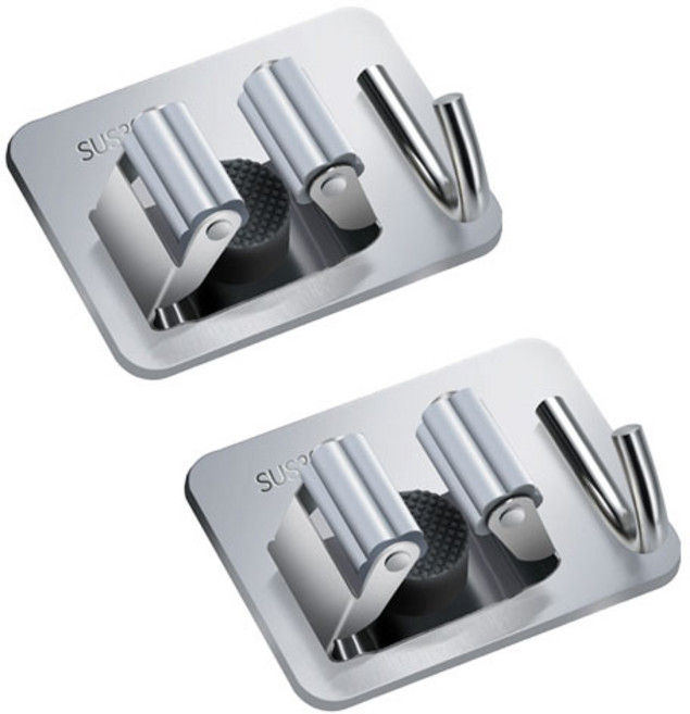 월드크린 스텐 304 도구걸이 C타입, 실버, 2개