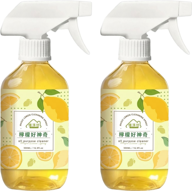 優淨坊 檸檬好神奇萬用清潔劑, 2個, 500ml