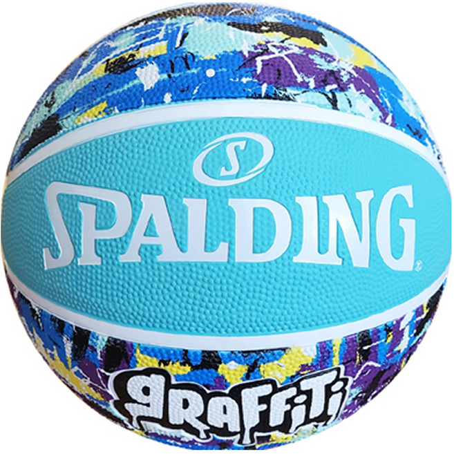 스팔딩 농구공 블루 그래피티, 84-373Z, 1개