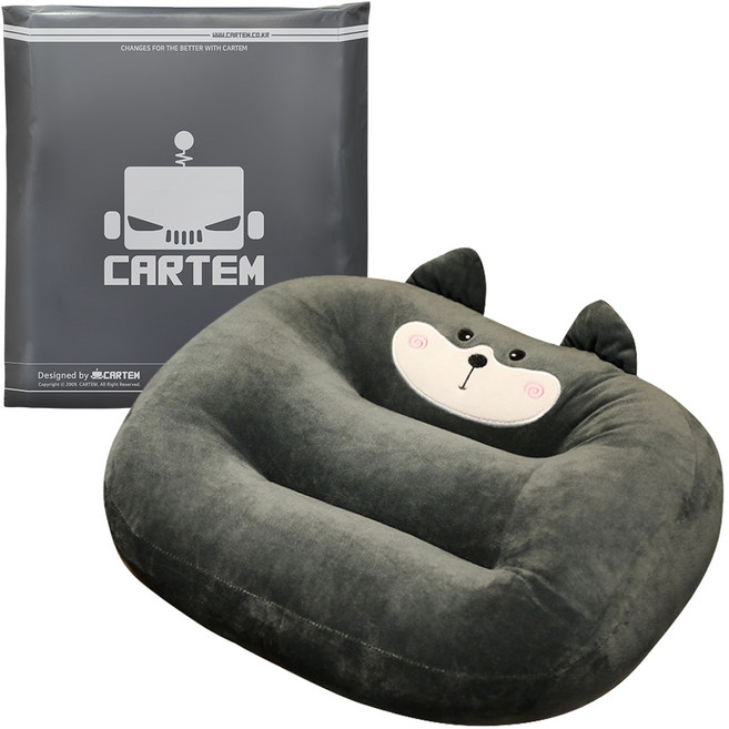 카템 차량용 키높이 방석, 그레이, 1개