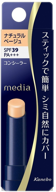 media 媚點 台灣公司貨 完美防曬遮瑕膏 SPF39 PA+++ 3g, 自然膚色, 1支
