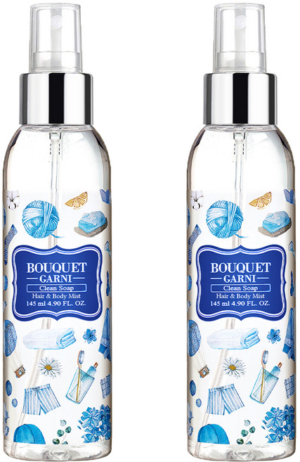 부케가르니 헤어 앤 바디미스트 클린솝, 145ml, 2개