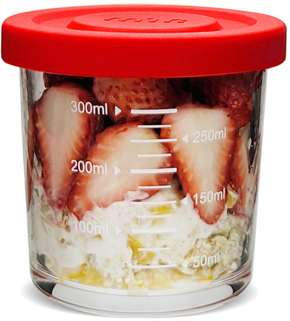 미르코리아 헥사 눈금 쉐이크자 유리병 레드, 400ml, 1개