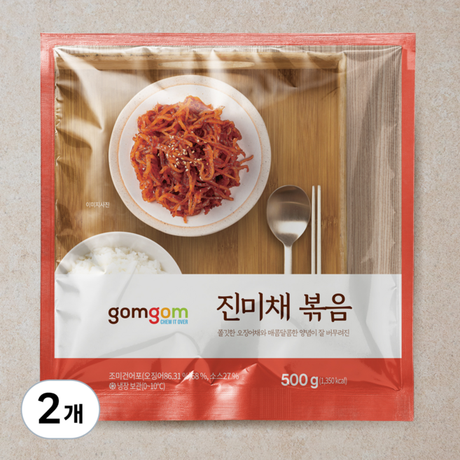 곰곰 매콤달콤 진미채 볶음, 500g, 2개
