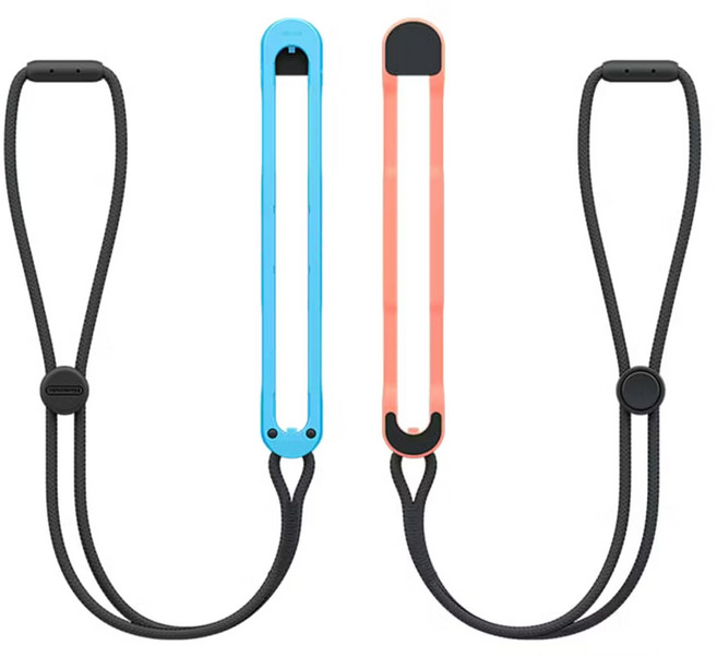 Nintendo 任天堂 SWITCH Joy Con 2 腕帶 2件組, 1組, 淺藍色 + 淺紅色, 單一商品