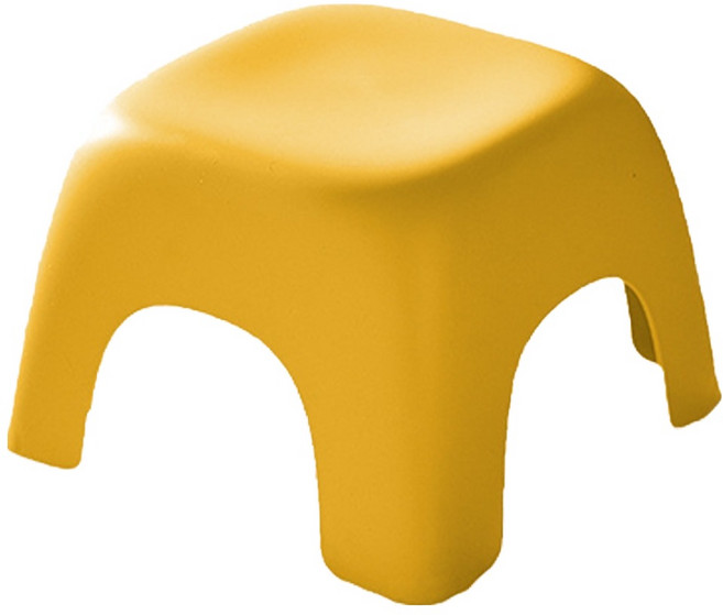 디어모모 라운드 컬러 욕실 의자, 옐로우