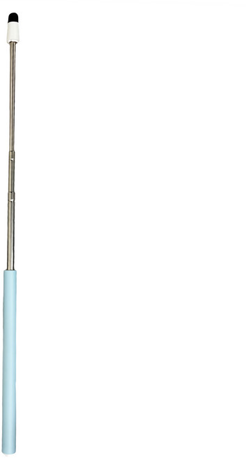 ziya 智雅科技 電容式觸控筆 導電絨布筆頭 伸縮式鋁合金筆身 棒棒糖款, 粉藍色, 1支