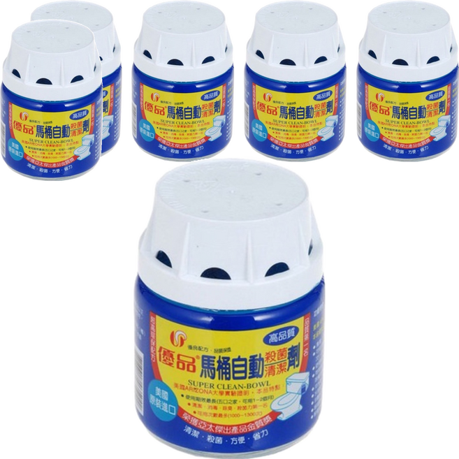 優品 馬桶自動清潔劑, 255g, 6罐