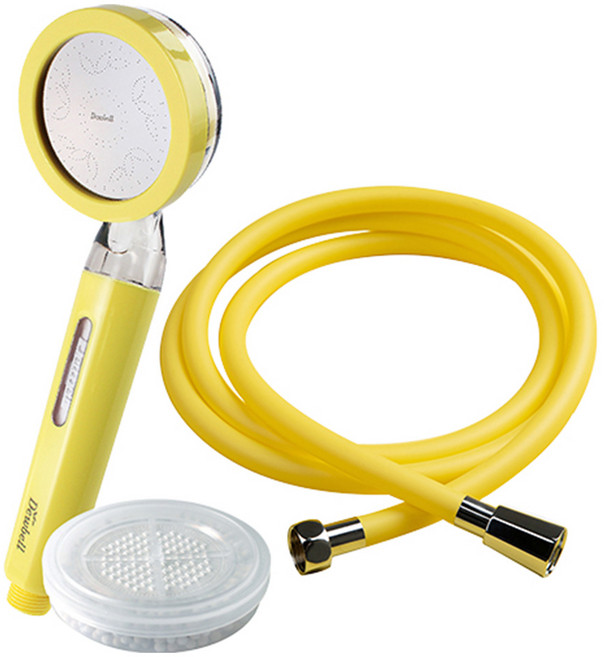 듀벨 와이즈아이 비타민 샤워기 + 샤워호스 2m, 1개, 옐로우
