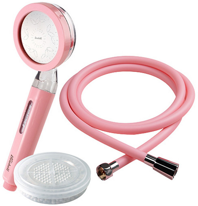 듀벨 와이즈아이 비타민 샤워기 + 샤워호스 2m, 1개, 핑크