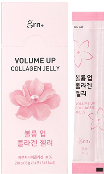 grn 豐盈低分子膠原蛋白果凍條 14入, 1個, 210g