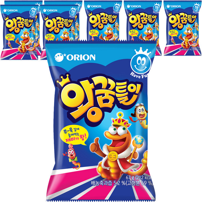 오리온 왕꿈틀이 젤리, 67g, 8개