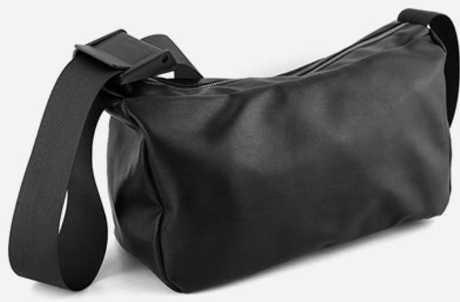 LonneByRon 休閒百搭斜背包, 黑色