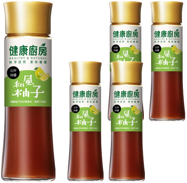 健康廚房 和風柚子拌醬, 200ml, 5瓶