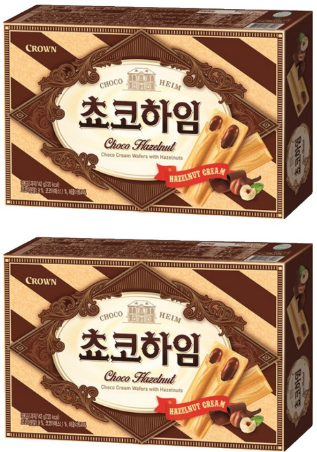 CROWN 皇冠 HEIM 榛果可可醬威化酥, 284g, 2盒