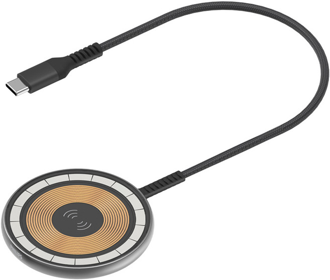 PHILIPS 飛利浦 磁吸無線快充充電器 125cm, 黑色, 1個