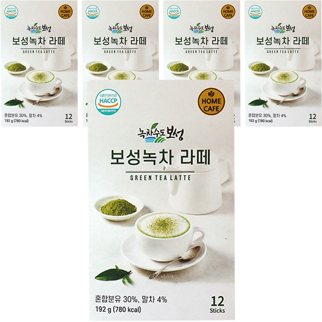 녹차수도보성 보성녹차라떼 분말, 16g, 12개입, 5개