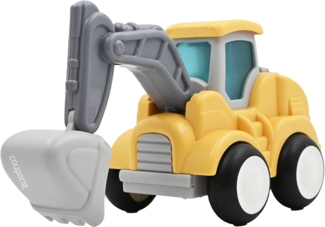 PUKU 藍色企鵝 樂玩按壓慣性工程車 挖土機 按壓式動力行駛 可活動旋轉關節, 1個