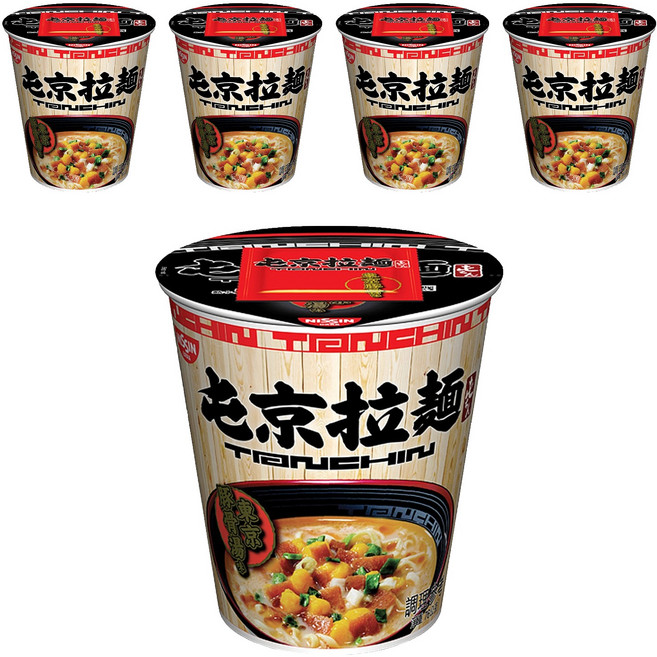 NISSIN 日清 屯京拉麵 東京豚骨湯味速食杯麵, 5入
