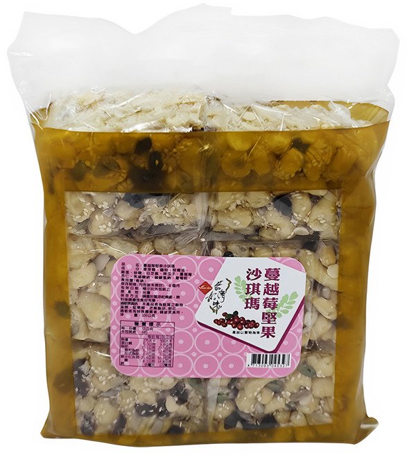 長松食品 蔓越莓堅果沙琪瑪, 330g, 1袋